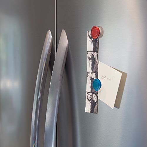 Messagestor Round Magnets For Dry Erase Board, Glass White Board, Bulletin Board, Refrigerator - Rare Earth Neodymium Magnet, Clear/Assorted (12 Pack) #TOP5