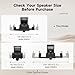 suptek Speaker Wall Mounts, Dual Speaker Stands for Surround Sound Speakers, Universal Bracket, Tilt Swivel Shelves Up to 55lbs Black (2 Pack)