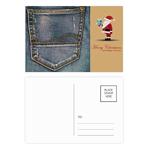 Cartes postales en jean pour le Père Noël lot de 20 à offrir aux enfants