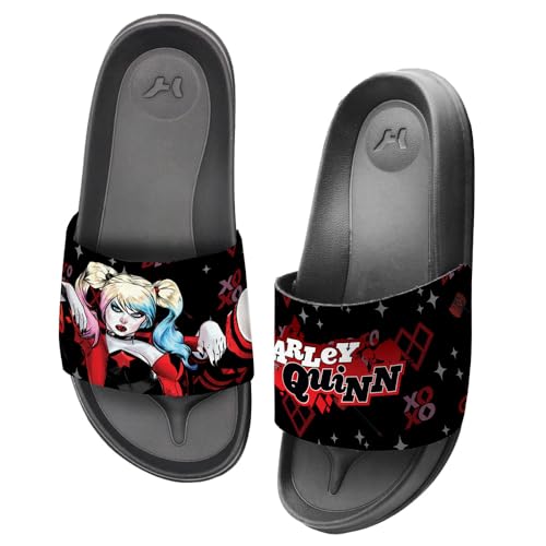 Popfunk Batman Harley Quinn Unisex Adult Slides Adjustable Flip Flop Sandals Officially Licensed Hypd Slydr Switch™3