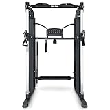 Commercial Functional Trainer Cable Machine, Multifunctional Cable Crossover Exercise Machine, All in One Home Gym System, Compact Fitness Equipment Set, Workout Weight Machine for Strength Training