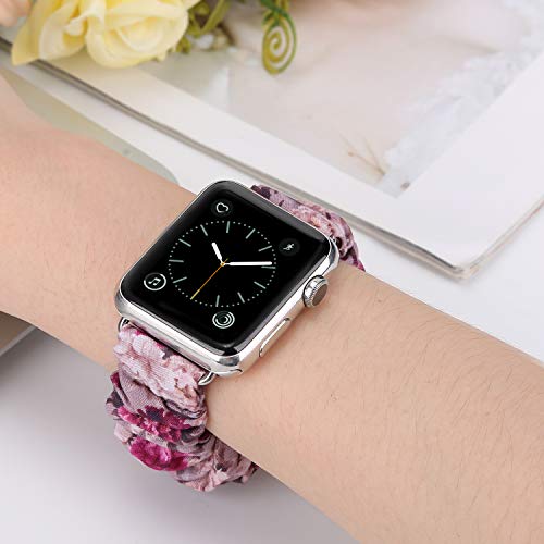 Image of Greatfine Scrunchie Band Compatible with Apple Watch Bands 38mm 40mm 41mm 42mm 44mm 45mm 46mm 49mm Women, Elastic Scrunchie Watch Strap for iWatch Watch Series 11 10 9 8 7 6 5 4 3 2 1 SE 3 2 Ultra 3 2