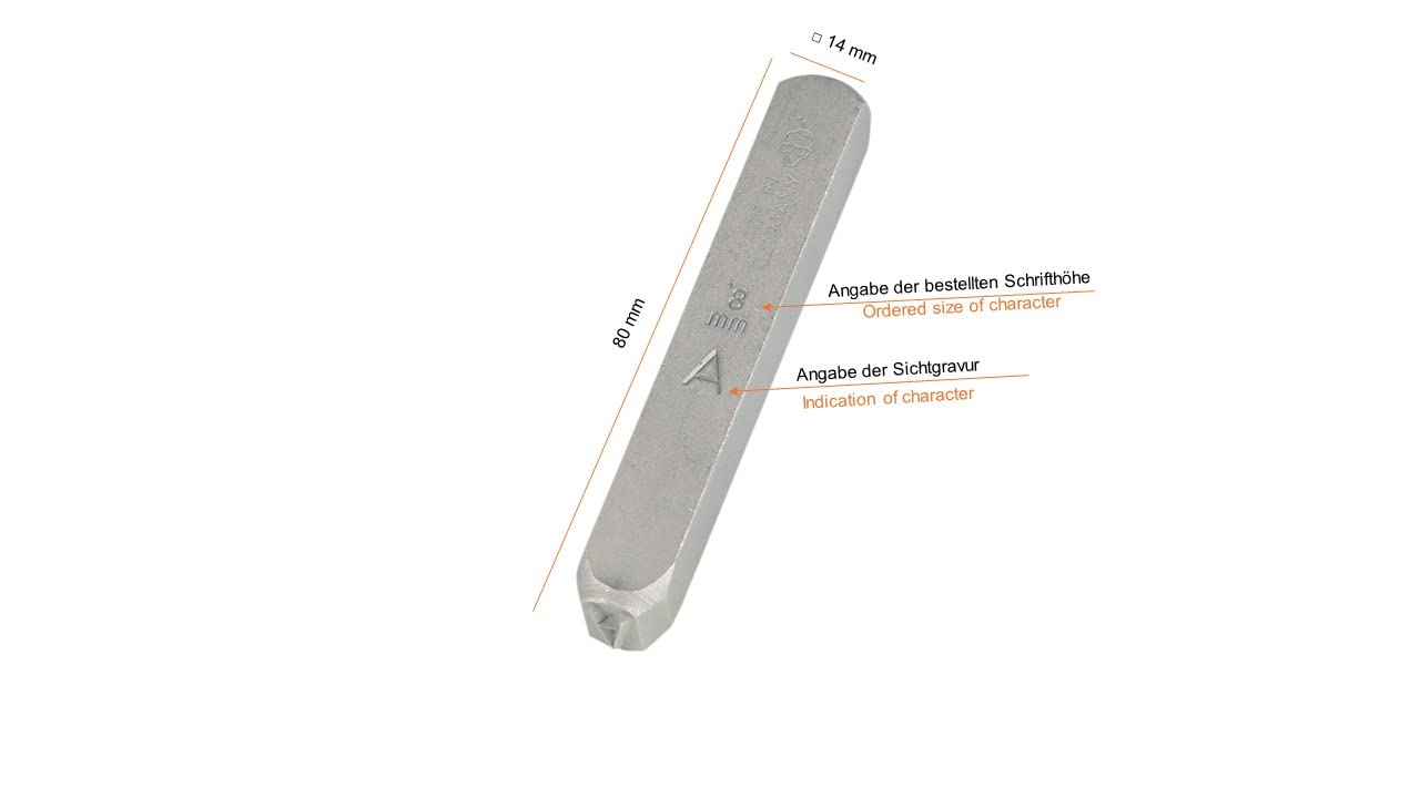 GRAVUREM-S Juego de punzones letras A-Z,& / 12mm