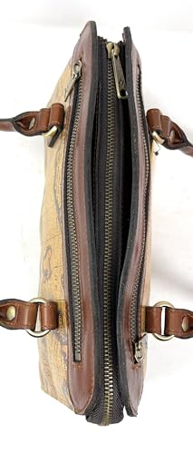 Image of Patricia Nash Leather Calvi Satchel, European Map