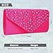 Clutch Purses for Women Evening Bag Formal Rhinestone Handbags for Wedding Party Cocktail Prom Dinner Shoulder Envelope (Fuchsia)