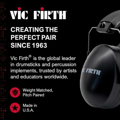Vic Firth DB23 Drummers Practice Headphones, Black by Vic Firth - Used condition - Image 9