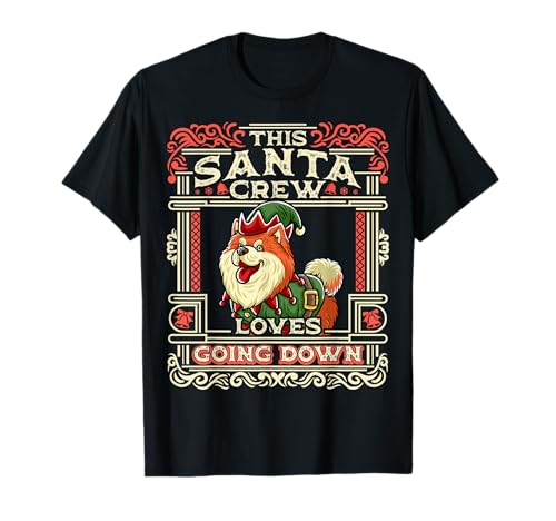 Chow Chow Papá Noel Crew Christmas Dog Camiseta