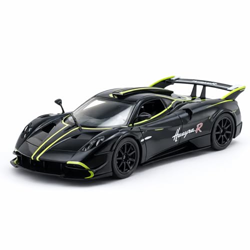 Image of Wizplex RMZ Hobby Pagani Huayra R Die-Cast Car 1:32 Scale Model Hypercar Pull Back Toy Vehicle for Collectors and Boys