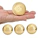 Keenso Gold Plating Ball 4Pcs Portable Double Layer Accessory Golden- Balls Decorative