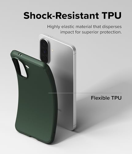 Image of Ringke Onyx for Samsung Galaxy A57 [Anti-Fingerprint Texture] Slim-Fit Lightweight Shockproof Protective Case Back Cover with Non-Slip Side Grip - Dark Green