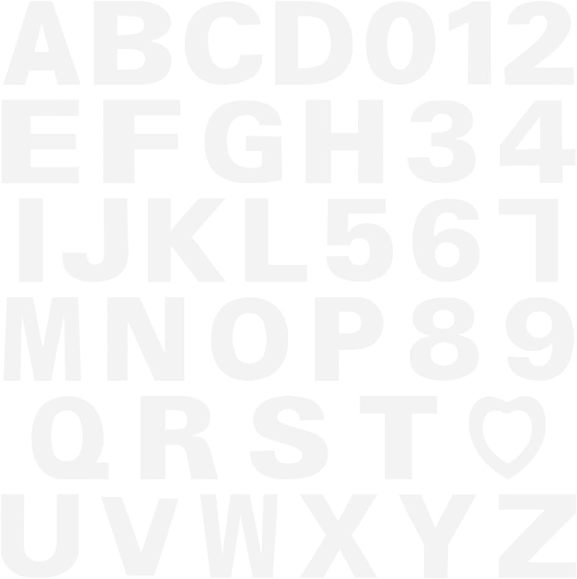 Cabilock 37pcs DIY Number and Letter Cake Stencils Reusable Cake Template Molds for Unique Birthday and Celebration Safe Easy to Use for Creative Baking