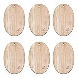 不二貿易(Fujiboeki) 調理用まな板 カッティングボード S オーバル 木製 ボヌール ナチュラル 幅23×奥行15cm 6個セット 96020