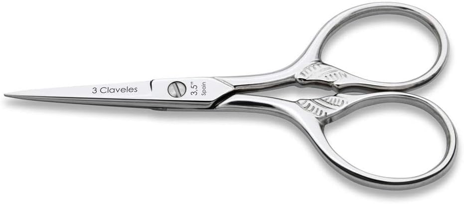 3 Claveles 63 – Embroidery Scissors, Horn, 3.5 "
