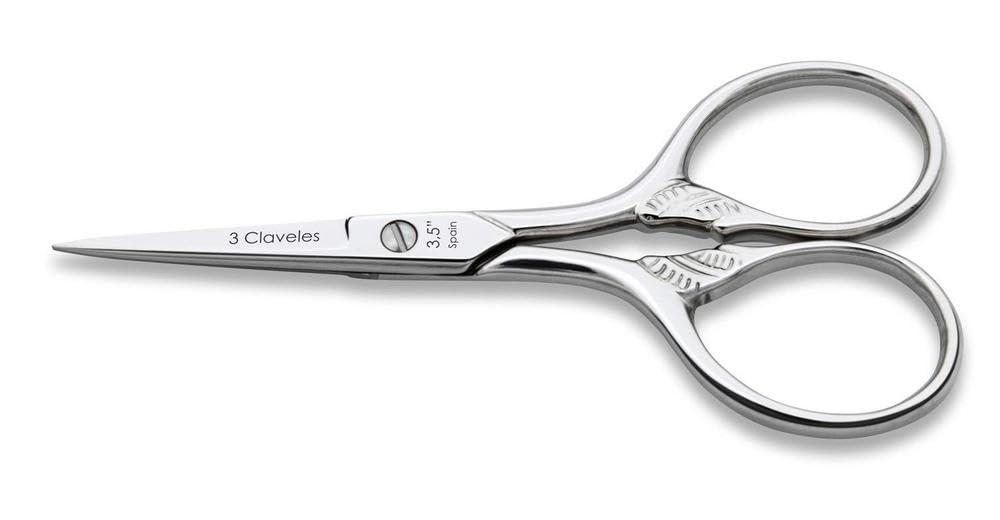 3 Claveles 63 – Embroidery Scissors, Horn, 3.5 "