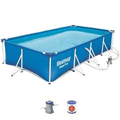 Bestway 56424 Set Piscina Fuori Terra Steel Pro Rettangolare da 400x211x81 cm