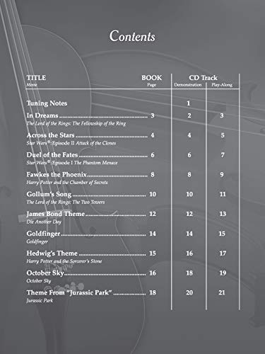 Movie Instrumental Solos for Strings: Violin, Book & CD - Image 2