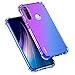 Transparent Case günstig Kaufen-HAOYE Hülle für Xiaomi Redmi Note 8T Hülle, Farbverlauf-TPU Handyhülle, [Vier Ecken Verstärken] Weiche Transparent Silikon Soft TPU Case Schock-Absorption Durchsichtig Schutzhülle (Lila/Blau)