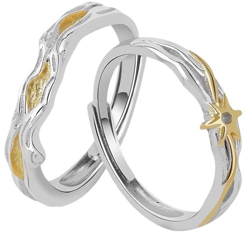 Bague fiançailles gravure personnalisée arbre et soleil pour un cadeau unique
