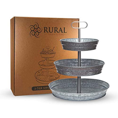 Rural HandiKraft - 3 Tier Jumbo Serving Tray 