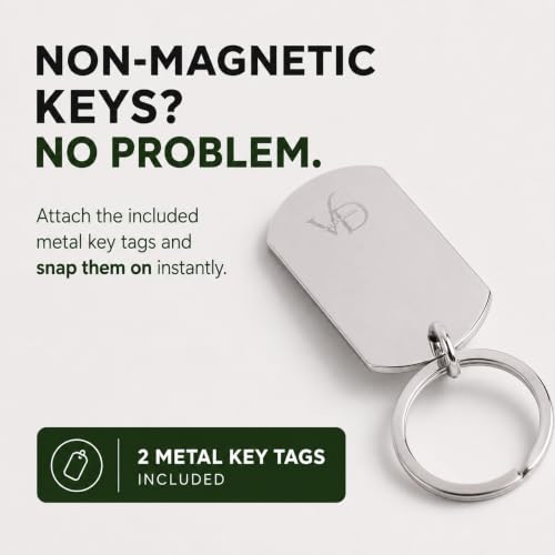 VanDaniel Premium Magnetic Bamboo Key Holder for Wall, No Drill Wooden Key Rack with Strong Magnets, 3M Adhesive Entryway Organizer for Keys, Phone, Earbuds & Everyday Essentials by VanDaniel - Used condition - Image 5