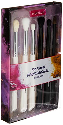 Macrilan Kit Com 6 Pincéis Profissionais Para Esfumar - Wb800