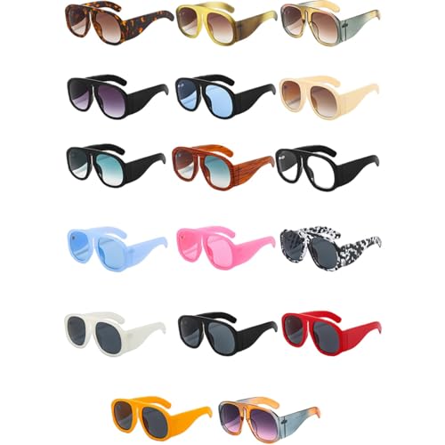 Lunettes de soleil surdimensionnées femmes steampunk rose C11 - 3