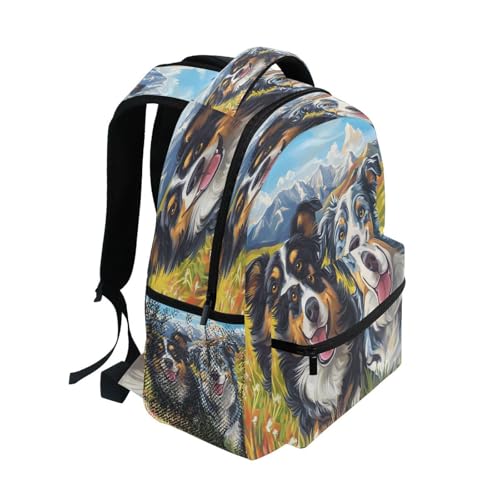 Puppy Dog Leaf Mountain Backpack for School Boys Girls Adults Kids Bookbag Laptop Bag 18L2