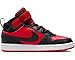 Nike Little Kid's Court Borough Mid 2 Shoes, University Red/Black-White, 13C