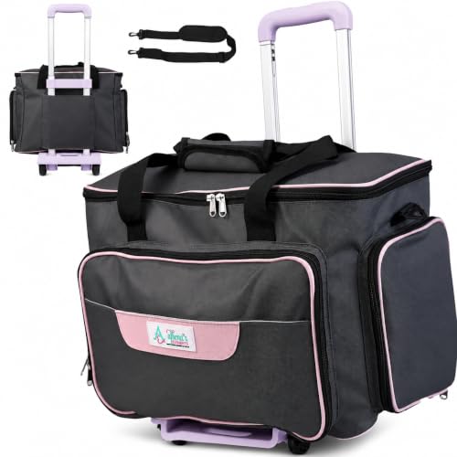 Athena's Rolling Sewing Machine Case with 4 Wheels, Sewing M...