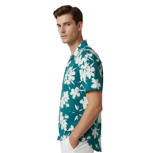 Image of LSD Men's Printed Casual Shirt - Half Sleeve Cuban Collar Regular Fit Trendy Stylish Viscose Shirt for Men, Office Party