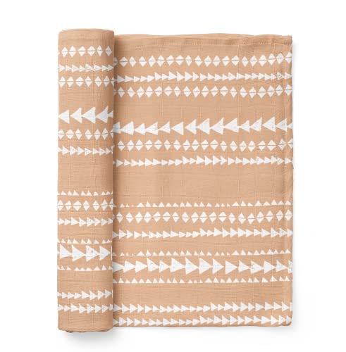 Image of Mini Wander Swaddles for Newborns Muslin Swaddle Blankets - Breathable Soft Gender Neutral Receiving Blanket Baby Essentials | 47 x 47 Cotton - (Terrain (Apricot)