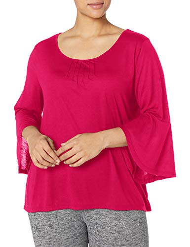 Just My Size Women's Plus Size Pintuck Top, Strawberry Rouge, 28