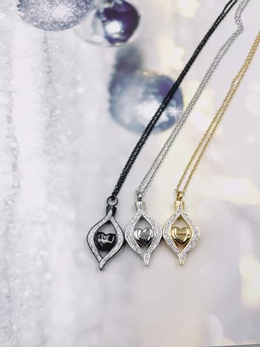 Gold Cremation Necklace for Ashes Always in My Heart Mom/Dad/Grandma Urn Ash Keepsake Memoril Teardrop Pendant Urns for Human Ashes Adult Female4