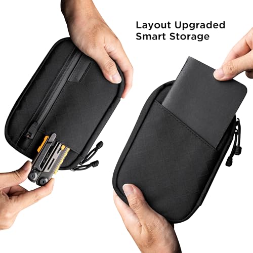Image of ALPAKA Admin Pouch Pro EDC Organizer Tool Pouch Black Axogrid 300D | Smooth Zipper, Weatherproof Storage for Electronics, Cables, Travel Accessories