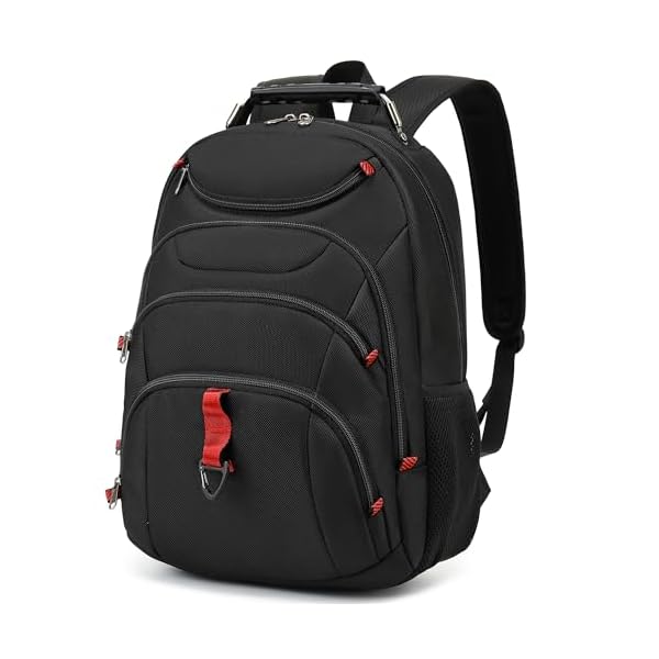 Boavan Laptop Backpack for men, 15.6 inch Laptop Bag with USB Port, Waterproof Travel Work Backpack Purse, Anti-Theft Teacher Nurse Doctor Casual Bookbags Office Business backpack，Black