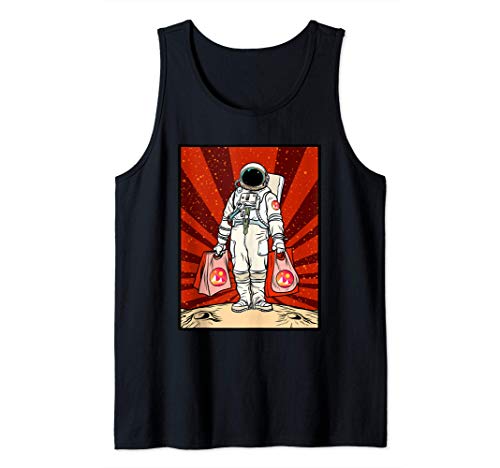 Cryptocurrency Talk MANA Decentraland HODL Space Man Moon Camiseta sin Mangas