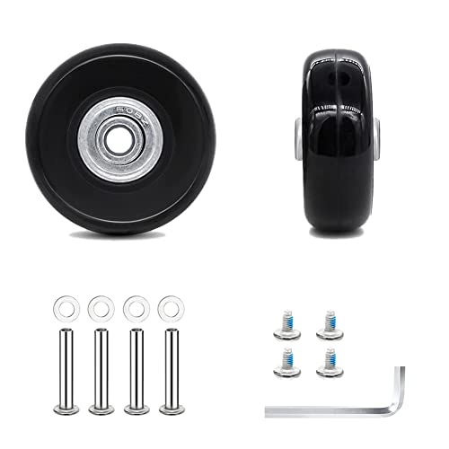 4pcs (43 * 18mm) Ersatz Rollen für Koffer Gummi Rollen Räder Ersatz Wheels Rad für Trolley Samsonite Hartschalenkoffer Rollen mit kugellager Ersatzteile Reparatur Set…