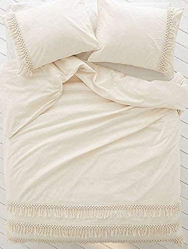 Miniatura 2 de Edredón con flecos, de algodón, con borlas, acolchado, ropa de cama bohemia