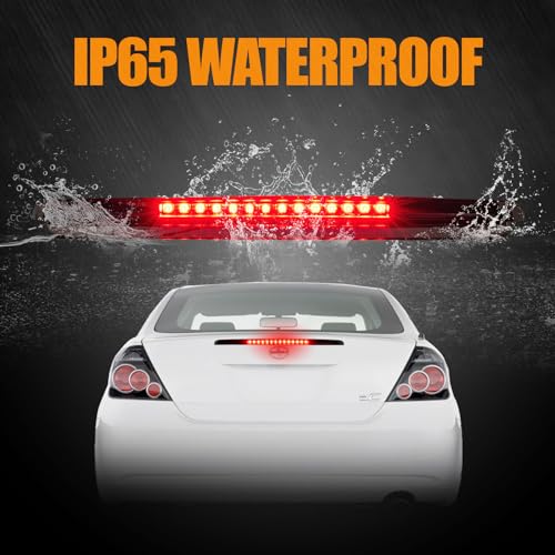 Image of Third 3rd Brake Light LED for 2005-2010 Scion tC, High Mount Rear Brake Lights Assembly for 05-10 Scion tC, Waterproof Center Cab Lamp Stop Light (Black)