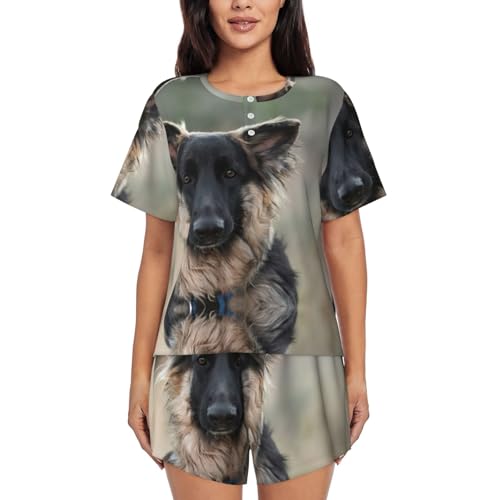Berger allemand vêtement EdWal imprimé animal : haut motif chien pour homme et femme