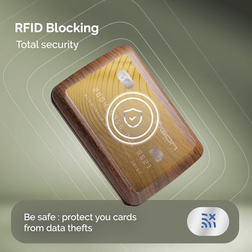 Image of OGON -DESIGNS- Slim RFID Blocking Aluminum Card Holder Wallet - OSLO