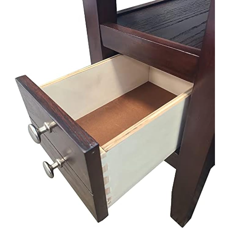Crown Mark Matthew Chair Side Table, Espresso