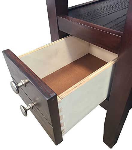 Crown Mark Matthew Chair Side Table, Espresso #TOP3