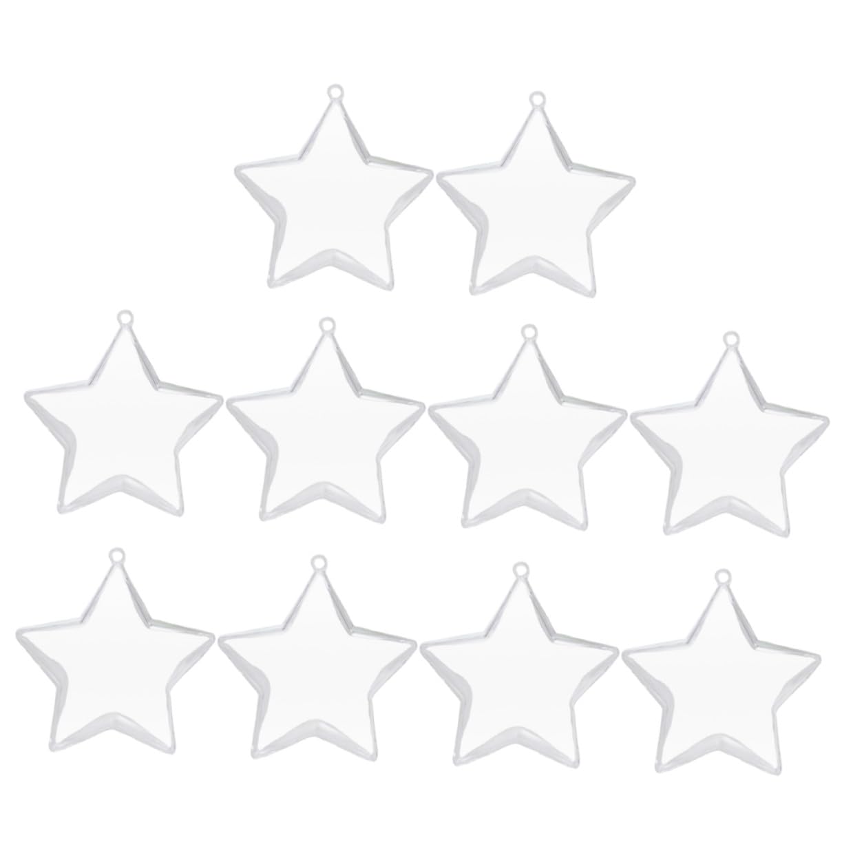 Bolas transparentes rellenables para personalizar tu árbol de Navidad con estrellas