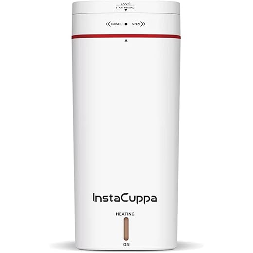 Instacuppa Portable Electric Kettle Travel Electric Water Bottle For Boiling Hot Water With Cool Touch Exterior, Automatic Shut Off Dry Boil Protection, 6 Mins Fast Boil Time, 500 Ml, 300 Watts, White