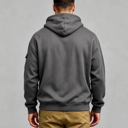 Mens Pet Pouch Hoodie Drawstring Pullover Fleece Hood Face Mask Sweatshirt - image 5