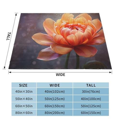 Couverture microfibre fleurie 152x127 cm pour lit et canapé - 5