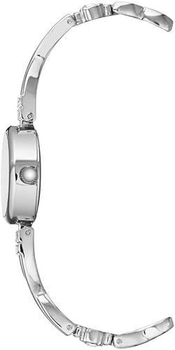 Miniatura 3 de Anne Klein Juego de reloj y pulsera en tono plateado con detalles de cristal prémium para mujer