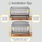 BreathableBaby Breathable Mesh Liner for Full-Size Cribs, Classic 3mm Mesh, Gray Chevron (Size 4FS Covers 3 or 4 Sides)