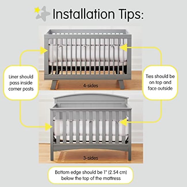 BreathableBaby Breathable Mesh Liner for Full-Size Cribs, Classic 3mm Mesh, Safari Fun Too (Size 4FS Covers 3 or 4 Sides)